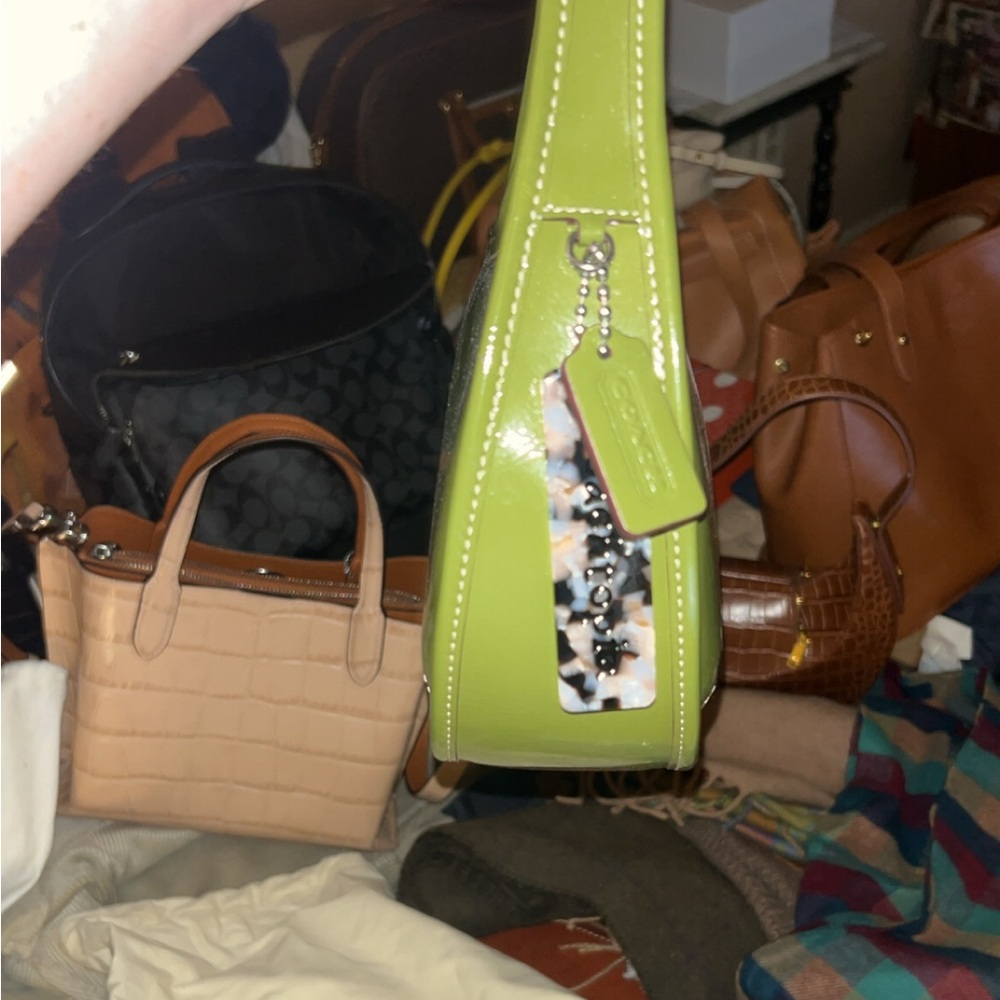 NWOT Ergo Bag In Crinkle Patent Coachtopia Leather
Olive - Picture 3 of 4